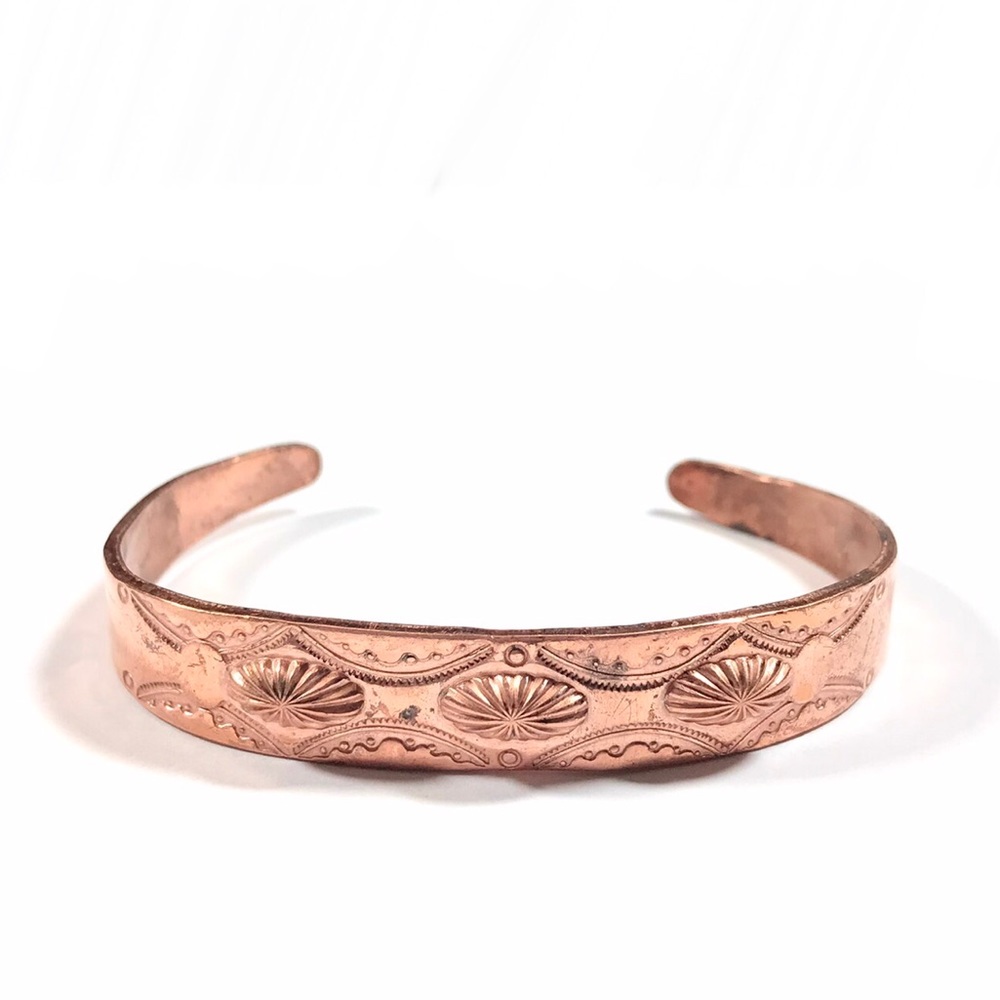 Vintage Rustic Southwestern Copper Cuff Bracelet